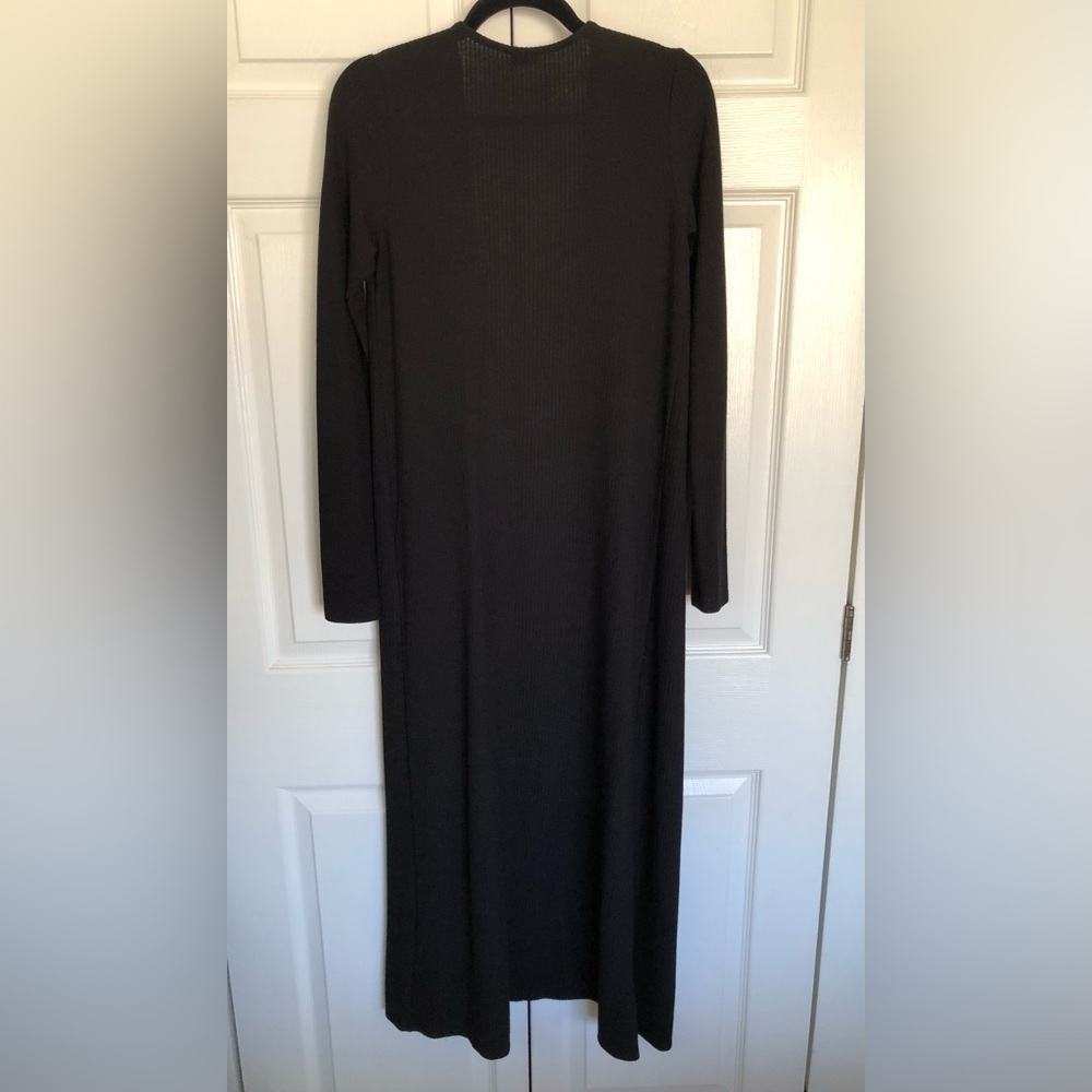 Blanc Black Midi Ribbed Jacket Size M - Picture 8 of 9